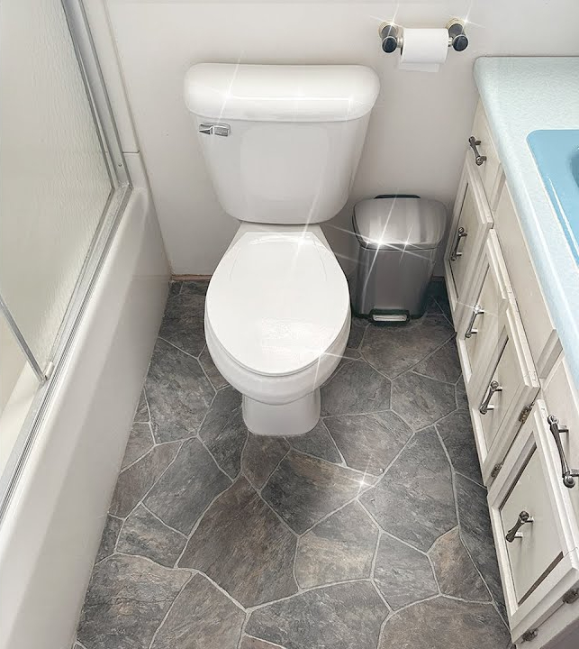 After - Comprehensive Bathroom Deep Clean & Declutter